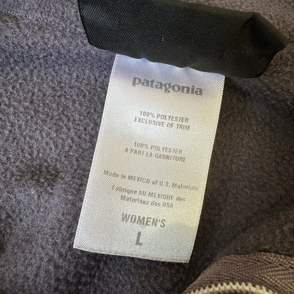 Patagonia Synchilla Womens Fleece 1/4 Zip Pullover Sweater #26296S7 Grey - Picture 7 of 9